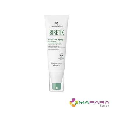 BIRETIX Tri-Active Spray Anti Imperfection – Soins peau grasse, mixte et acné | BIRETIX - Visage Tunisie | Miral Parapharmacie