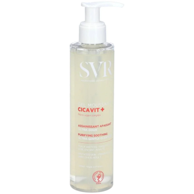 SVR Cicavit+ Gel Moussant 200ml – Démaquillants, nettoyants visage / Gel, crème, huile | SVR - Visage Tunisie | Miral Parapharma