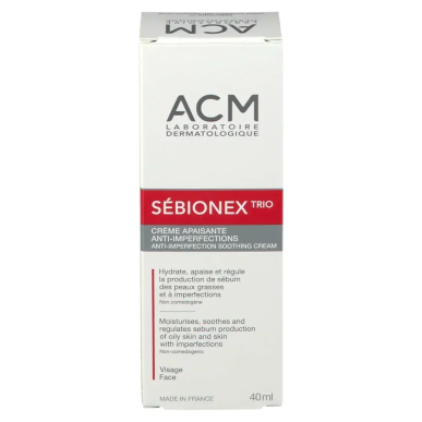 ACM SÉBIONEX TRIO Crème Apaisante Anti-Imperfections 40ml – Soins peau grasse, mixte et acné / Peaux à imperfections | ACM - Vis