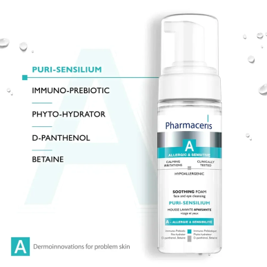 Pharmaceris A Puri Sensilium Mousse Nettoyante Apaisante 150ml – Démaquillants, nettoyants visage / Lait, mousse, émulsion | Pha