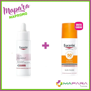 EUCERIN Anti-pigment Serum Eclat-30ml Achete + Eucerin Ecran Anti Pigment Spf50+ 50ml Offert – soins anti-taches et dépigmentant