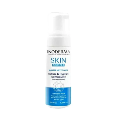 Inoderma Skin Booster Mousse Nettoyante 150ml – Soins peau grasse, mixte et acné / Nettoyage | INODERMA - Visage Tunisie | Miral