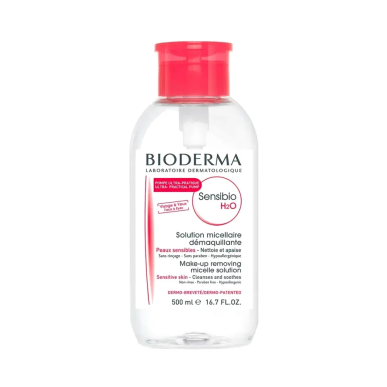 Bioderma Sensibio H2o Solution Micellaire Pompe 500ml – Démaquillants, nettoyants visage / Eau micellaire, tonique,  | BIODERMA 