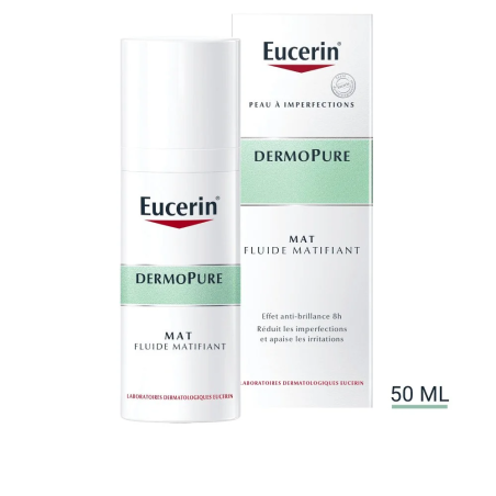 EUCERIN Dermopure Mat Fluide Matifiant Peaux a Imperfections 50ml – Soins peau grasse, mixte et acné / Peaux à imperfections | D