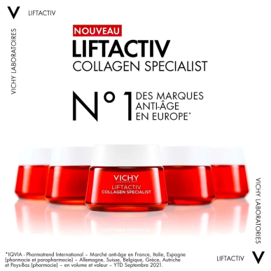VICHY Collagen Liftactiv Specialist Creme De Jour Anti Rides + Vitamine C 50ml – soins anti-âge et anti-rides | Liftactiv - Visa
