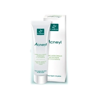 CAMELIA Acneyl Creme Antiacneique et Cicatrisante Pharmaderm 15g – Soins peau grasse, mixte et acné / Peaux à imperfections | Ma