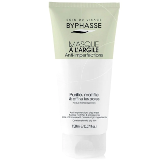 BYPHASSE Masque A L’argile Anti-imperfections 150ml – Soins peau grasse, mixte et acné / Peaux à imperfections | Byphasse - Visa