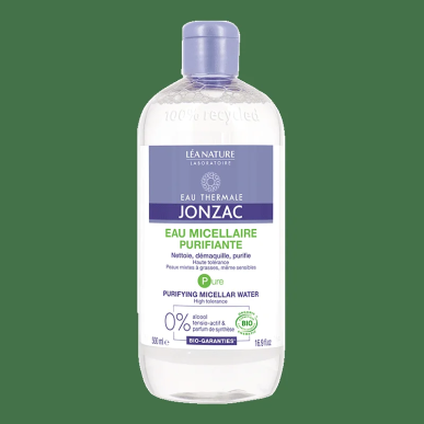 Jonzac Eau Micellaire Purifiante 500ml – Soins peau grasse, mixte et acné / Nettoyage | Jonzac - Visage Tunisie | Miral Paraphar