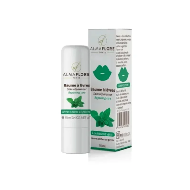 ALMAFLORE Baume à Lèvres Menthe 15ml – Yeux et Lèvres / Sticks baumes lèvres et réparateurs | ALMAFLORE - Visage Tunisie | Miral