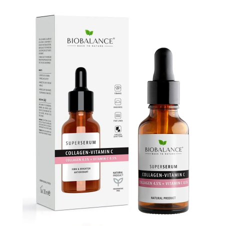 Biobalance Sérum Collagène Marin + Vitamine C 30ml – soins anti-âge et anti-rides | Biobalance - Visage Tunisie | Miral Paraphar