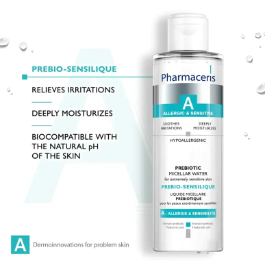 Pharmaceris A Prebio Sensilique Eau Micellaire Prebiotique 200ml – Démaquillants, nettoyants visage / Eau micellaire, tonique,  
