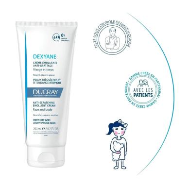 DUCRAY Dexyane Baume Emollient Anti-grattage 200ml – Soins apaisants | DUCRAY - Visage Tunisie | Miral Parapharmacie
