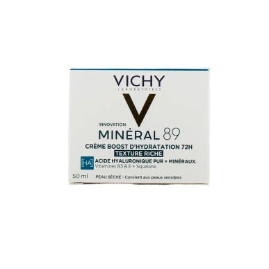 Vichy Minéral 89 Crème Boost D’Hydratation 72H 50ml – Soins hydratants et nourrissants | Vichy - Visage Tunisie | Miral Paraphar