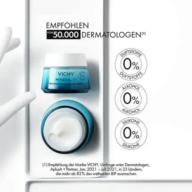 Vichy Minéral 89 Crème Boost D’Hydratation 72H 50ml – Soins hydratants et nourrissants | Vichy - Visage Tunisie | Miral Paraphar