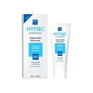 HYFAC Crème Riche 40ml – Soins hydratants et nourrissants / Hydratants peaux sèches | Hyfac - Visage Tunisie | Miral Parapharmac