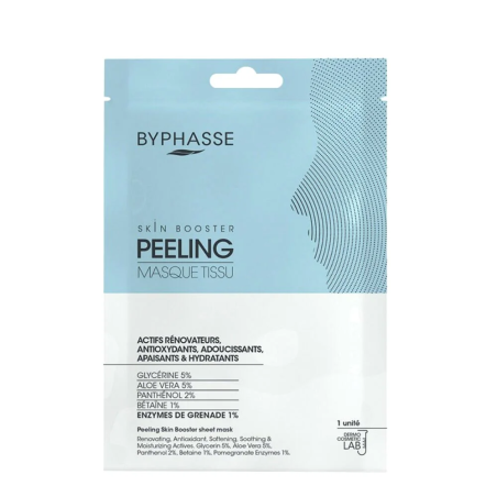 BYPHASSE Masque Tissu Skin Booster Peeling – Masques visage et gommage | Byphasse - Visage Tunisie | Miral Parapharmacie