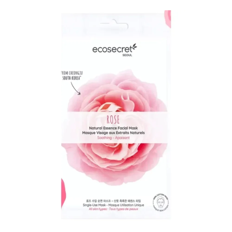 Eco Secret Masque Visage Apaisant aux Extraits Naturels de Rose 20ml – Masques visage et gommage | Eco Secret - Visage Tunisie |
