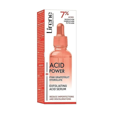 LIRENE Acid Power Serum Exfoliant A L’hydrolat De Pamplemousse 30ml – Soins peau grasse, mixte et acné / Peaux à imperfections |