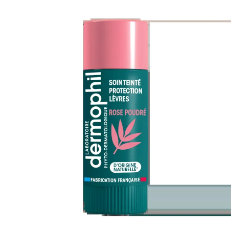 Dermophil Stick Lèvre Protection Teinté Rose Poudré – Yeux et Lèvres / Sticks baumes lèvres et réparateurs | Dermophil - Visage 