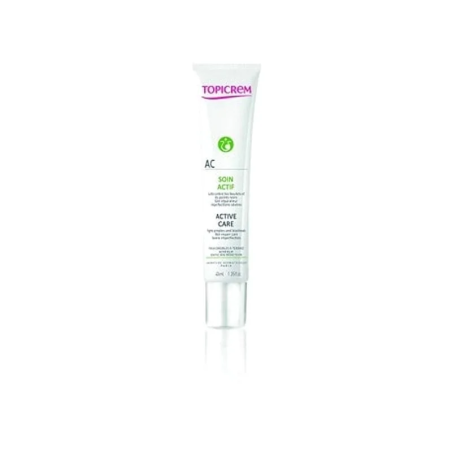 TOPICREM AC Soin Actif 40ml – Soins peau grasse, mixte et acné / Peaux à imperfections | TOPICREM - Visage Tunisie | Miral Parap