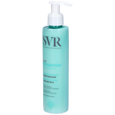 SVR Physiopure Lait Démaquillant 200ml – Démaquillants, nettoyants visage / Lait, mousse, émulsion | SVR - Visage Tunisie | Mira