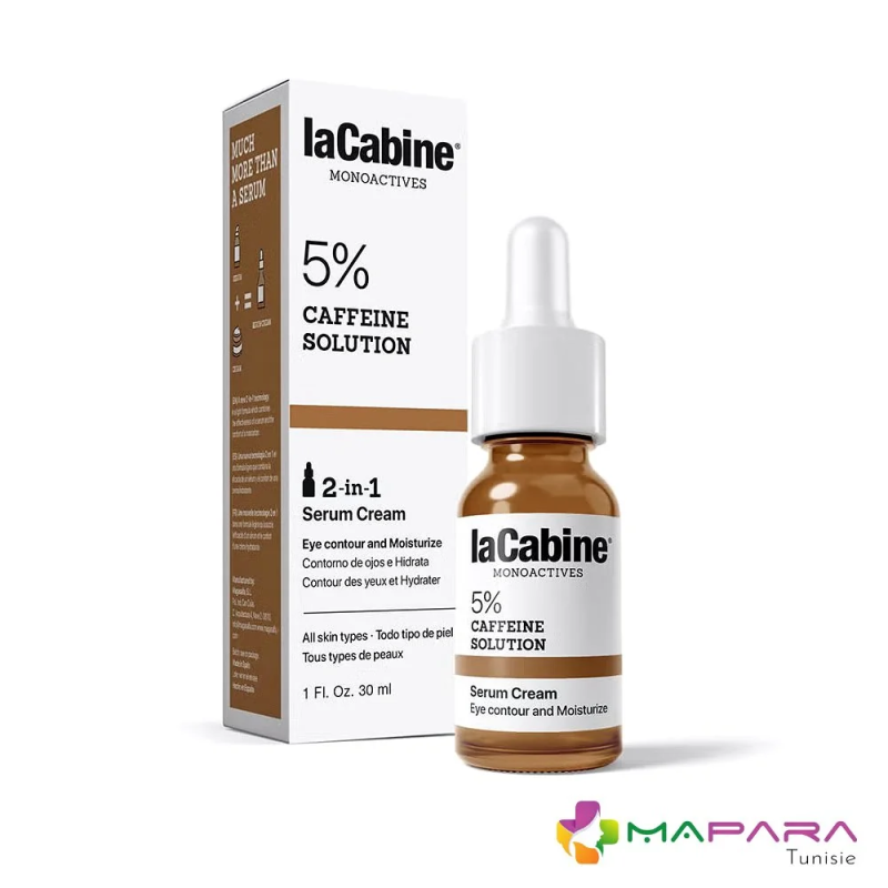 La Cabine Monoactives 5% Caffeine Solution Sérum Crème 30ml