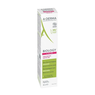 A-DERMA Biology Calm Soin Apaisant Peaux Reactives 40ml | Aderma Biology - Visage Tunisie | Miral Parapharmacie