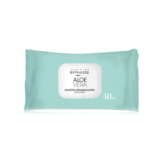 BYPHASSE Lingettes Démaquillantes à L’aloe Vera Peaux Sensibles 40u – Démaquillants, nettoyants visage / Cotons démaquillants, l