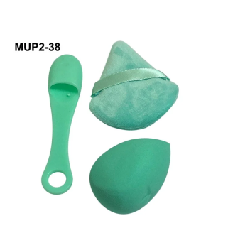 Azal Kit 2 Éponges de Maquillage + 1 Brosse en Silicone
