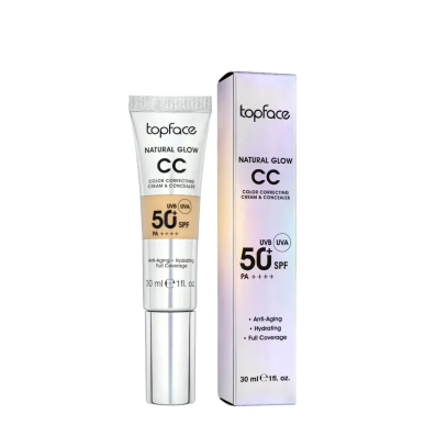 Topface Natural Glow CC Cream et Concealer Yellow Sand 005 – Maquillage | Topface - Visage Tunisie | Miral Parapharmacie
