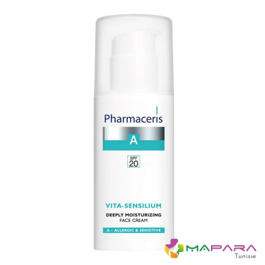 Pharmaceris A Vita-Sensilium Creme Visage Hydratante SPF20 50ml – Soins hydratants et nourrissants / Hydratants peaux intoléra |