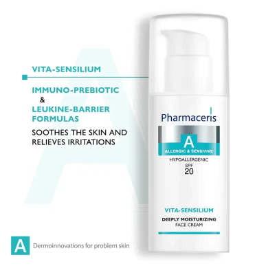 Pharmaceris A Vita-Sensilium Creme Visage Hydratante SPF20 50ml – Soins hydratants et nourrissants / Hydratants peaux intoléra |