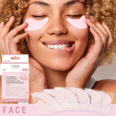 TITANIA Patchs Hydrogel pour Contour des Yeux 6×2 – Yeux et Lèvres / Contour des yeux | Titania - Visage Tunisie | Miral Parapha