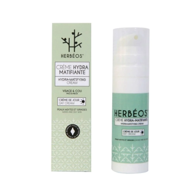 HERBÉOS Crème Hydra-Matifiante Jour Mixtes à Grasses 30 ml | Herbeos - Visage Tunisie | Miral Parapharmacie
