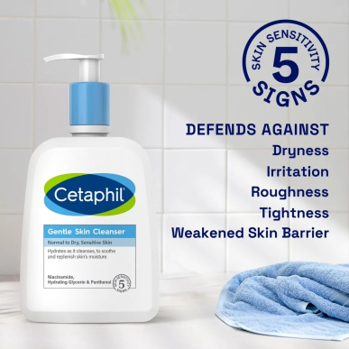 Cetaphil Lotion Nettoyante Peaux Seches et Sensibles 500ml – Soins hydratants et nourrissants / Hydratants peaux sèches | Cetaph