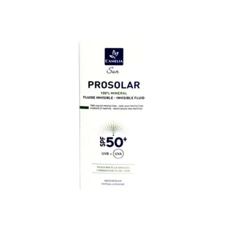 CAMELIA PROSOLAR FLUIDE INVISIBLE 100% MINERAL SPF 50+ 50ml – Soins hydratants et nourrissants / Hydratants peaux normales | Mar