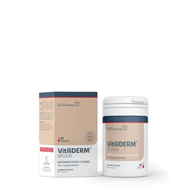 Vitiliderm Repigmentation Cutanee 60 Gelules – soins anti-taches et dépigmentants | DS PHARMA - Visage Tunisie | Miral Parapharm