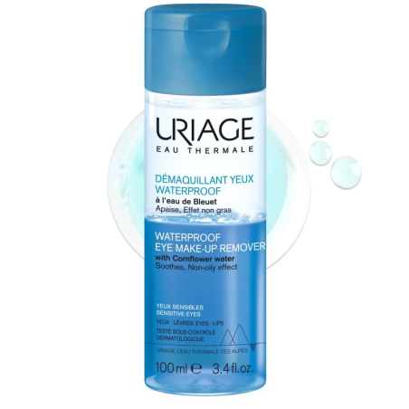 URIAGE Demaquillant Yeux Waterproof 100ml – Yeux et Lèvres / Démaquillants yeux | URIAGE - Visage Tunisie | Miral Parapharmacie