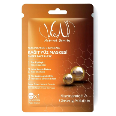 Vien Masque Visage Hydronic Niacinamide et Ginseng – Masques visage et gommage | Vien - Visage Tunisie | Miral Parapharmacie