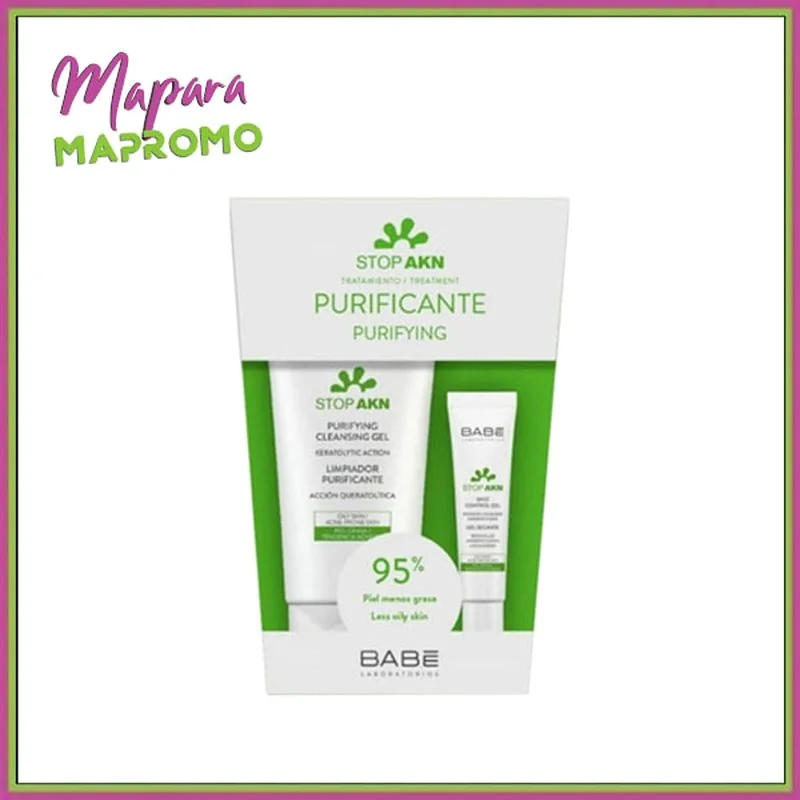 Babé Purifying peaux grasses à tendance acnéique Gel nettoyant + gel stop acnés locales