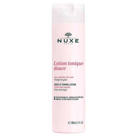 NUXE Lotion Tonique Douce aux Pétales de Rose Visage et Yeux 200ml – Démaquillants, nettoyants visage / Eau micellaire, tonique,