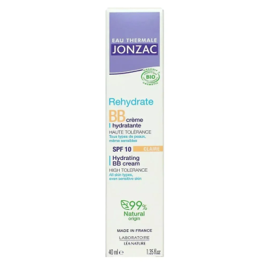 Jonzac BB Crème Hydratante Bio SPF10 Teinte Claire 40ml – Maquillage / BB crème | Jonzac - Visage Tunisie | Miral Parapharmacie