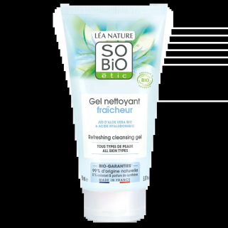SO BIO Hydra Aloe Vera Gel Nettoyant Fraîcheur 150ml – Démaquillants, nettoyants visage | SO BiO - Visage Tunisie | Miral Paraph