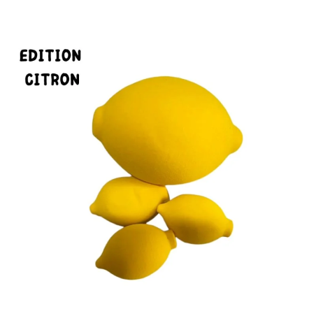 Azal Lot De 4 Éponges Fruit Edition Citron – Maquillage / Accessoires maquillage | Azal - Visage Tunisie | Miral Parapharmacie