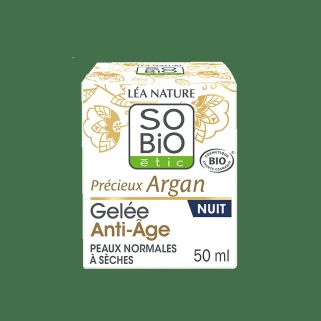 SO BIO Précieux Argan Gelée Anti-Âge Nuit Bio 40 ml – soins anti-âge et anti-rides | SO BiO - Visage Tunisie | Miral Parapharmac