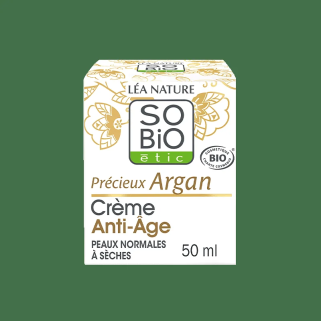 SO BIO Précieux Argan Crème Anti-Âge Jour Bio 50ml – soins anti-âge et anti-rides / Premières Rides | SO BiO - Visage Tunisie | 