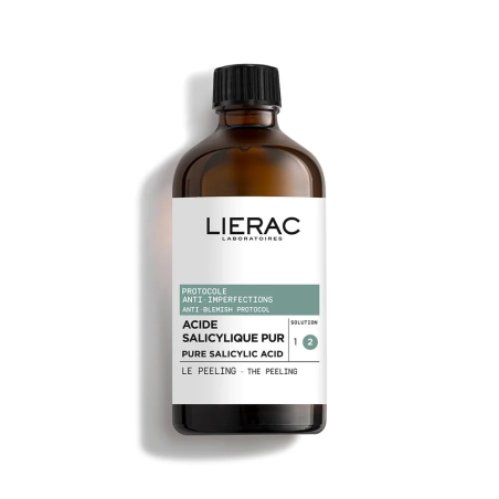 Lierac Le Peeling Acide Salicylique Pur 100ml – Masques visage et gommage | LIERAC - Visage Tunisie | Miral Parapharmacie