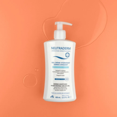 Neutraderm Gel-Crème Hydratant Dermo-Apaisant 400ml – Soins apaisants | Neutraderm - Visage Tunisie | Miral Parapharmacie