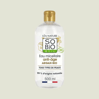 SO BIO Précieux Argan Eau Micellaire Anti-Âge Argan Bio 500ml – Démaquillants, nettoyants visage / Eau micellaire, tonique,  | S