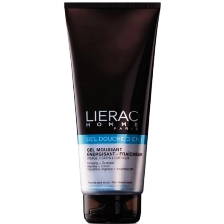 LIERAC Homme Gel Douche 3en1 200ml – Démaquillants, nettoyants visage / Gel, crème, huile | LIERAC - Visage Tunisie | Miral Para